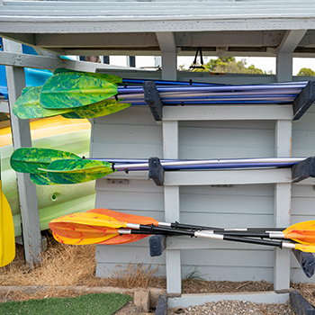 Double sided paddles on racks